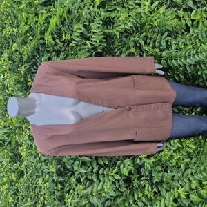Norton McNaughton Chocolate (1) Button Luxe Blazer (Unlined)